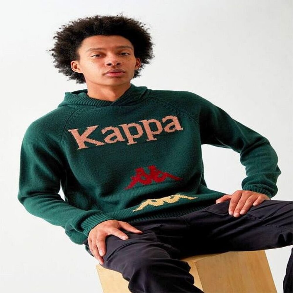 New Men's Green KAPPA Kasmart Hoodie Sweater